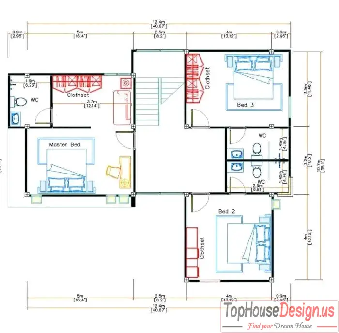 Modern House Design (4) Four Bedrooms House Plan. » Simple House Design