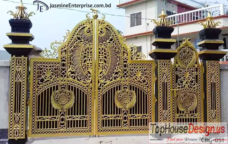 Golden iron gate design 